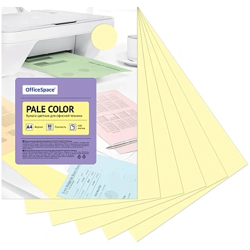 Бумага цветная OfficeSpace 'Pale Color', А4, 80г/м2, 100л., (оранжевый)