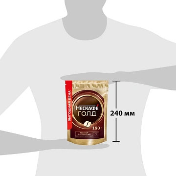 Кофе молотый в растворимом NESCAFE 'Gold' 190 г, сублимированный, 12403031