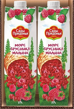 Морс Сады Придонья бруснично-малиновый, 1л