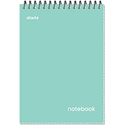 Блокнот Attache Акварель гребень картон А5 60л бирюзовый