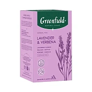 Чай GREENFIELD Natural Tisane 'Lavander & Verbena' травяной, 20 пирамидок по 1,8 г, 1755-08