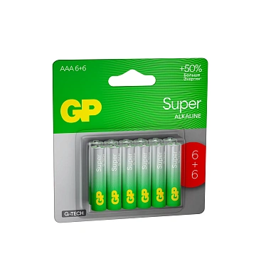 Батарейки GP Super LR03 AAA, 12шт