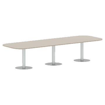 Конференц стол ПРГ-7 Мокачино/Алюминий 3600х1200х750