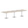 Конференц стол ПРГ-7 Мокачино/Алюминий 3600х1200х750