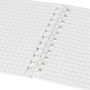 Блокнот А6,80л,кл,греб,карт.обл+УФ-лак Attache Selection FluidСеро-Голуб