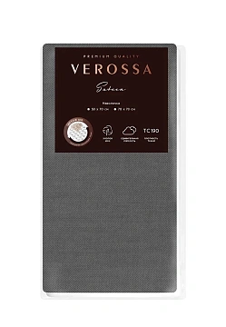Наволочка Verossa графит сатин, 50 x 70см