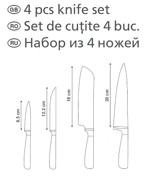 Набор ножей 4 предмета