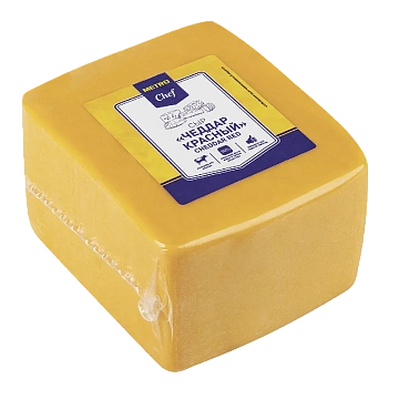 METRO Chef Сыр Чеддар красный полутвердый 50%, ~1кг