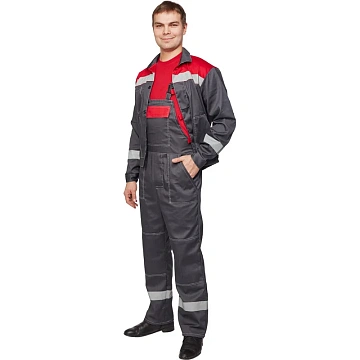 Костюм лет муж (куртка, пк) л20 сер/крас 128-132/182-188 (Арсенал-СП)