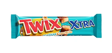 Батончик шоколадный Twix Xtra Cоленая карамель, 82г