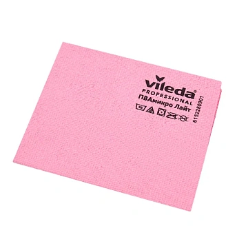 Салфетка Vileda Professional ПВАмикро Лайт 36х30см, красная, 5шт/уп