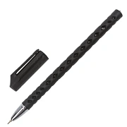 Ручка шариковая масляная BRAUBERG 'Orient', ЧЕРНАЯ, корпус черный, игольчатый узел 0,7 мм, линия письма 0,35 мм, 143000