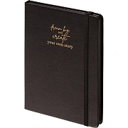 Ежедневник недатированный черный, А5 136 л., Story, ATTACHE
