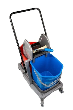 Тележка уборочная Vclean 2х 20л, с отжимом, IN0729