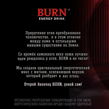 Напиток энергетический Burn Original, 449мл, ж/б