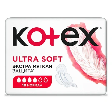 Прокладки гигиенические Kotex Ultra Soft Normal, 10шт