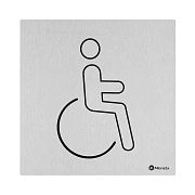 Дверная табличка Merida Туалет для МГН 150х150мм, металл, GSM008.R