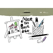 Альбом для рисования 1 School Draw А4 40л, склейка,обл.импорт.картон