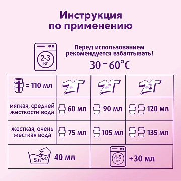 Гель для стирки Ласка 1л, магия бальзама