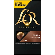 Кофе в алюминиевых капсулах L'OR 'Espresso Forza' для кофемашин Nespresso, 10 порций, ФРАНЦИЯ, 40286