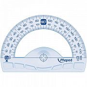 Транспортир 12см, 180° Maped 'Geometric', пластик, прозрачный, европодвес