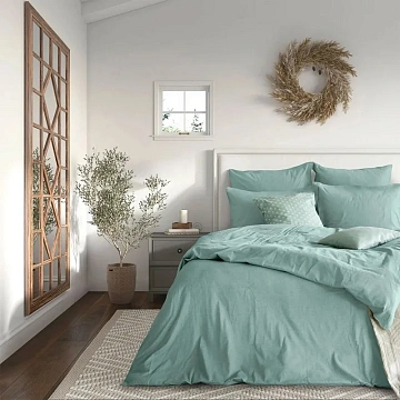 Простыня Verossa Melange Emerald, 220 х 240см