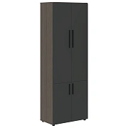 Шкаф высокий широкий VHCS 80.3 Яшма черный/Дуб Сильвер 800х430х2253 VELION