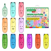 Набор текстовыделителей мини 12 ЦВЕТОВ BRAUBERG KIDS 'CUTE CATS', линия 1-5 мм, 152437