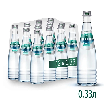 Вода Черноголовка питьевая газированная, 330мл x 12 шт
