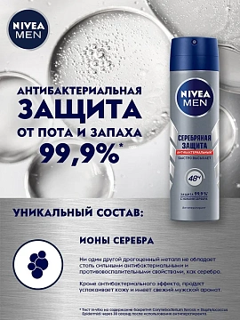 Антиперспирант Nivea Men Серебряная защита, 150мл