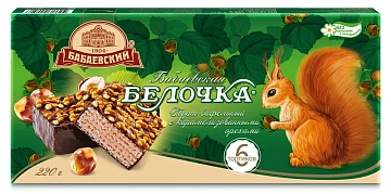 Торт Бабаевский Белочка вафельный, 220г