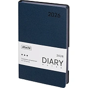 Ежедневник датированный 2026 Attache А5 168л 138x213мм иск.кожа темно-синий