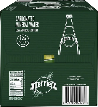 Вода Perrier минеральная газированная, 750мл x 12 шт