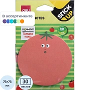 Стикеры с клеевым краем Deli 76х76 мм,30 листов,цвет и форма в асс-те