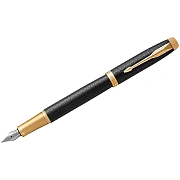 Ручка перьевая Parker 'IM Premium Black/Gold GT' синяя, 0,8мм, подарочная упаковка