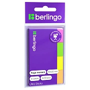 Флажки-закладки Berlingo 'Ultra Sticky', 20*50мм, 50л*4 неоновых цвета