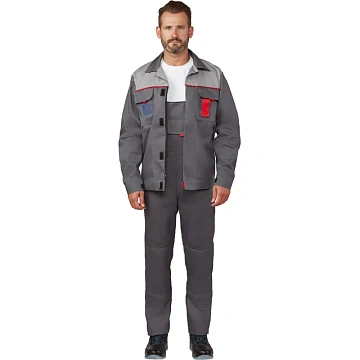 Костюм лет муж (куртка, пк) л10 т.сер/св.сер 120-124/182-188