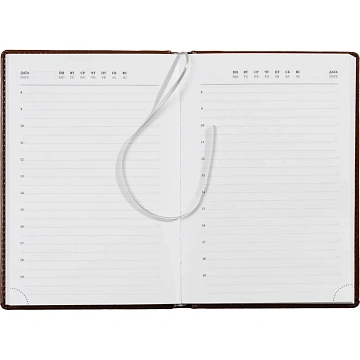 Ежедневник недатированный коричн, А5, 148x218, 352стр, Agenda