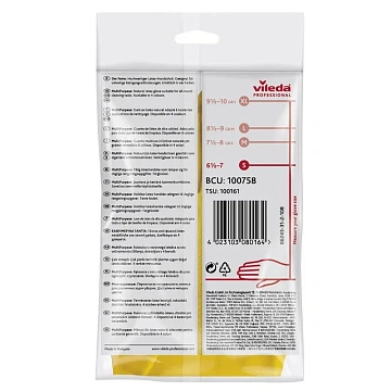 Перчатки резиновые Vileda Profes латекс желтый рS 100758/174369,ПС
