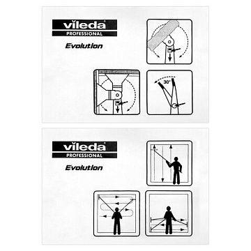 Стяжка для удаления жидкости со стекол VILEDA PROFESSIONAL 'Эволюшн', в сборе, ширина 35 см (черенок-ручка 602105), 500209