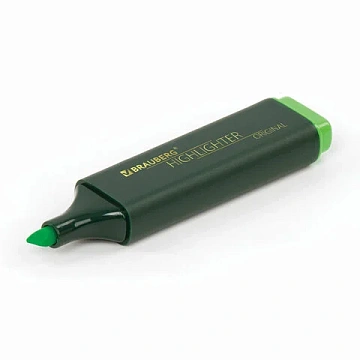 Текстовыделитель BRAUBERG 'ORIGINAL', ЗЕЛЕНЫЙ, линия 1-5 мм, 151682