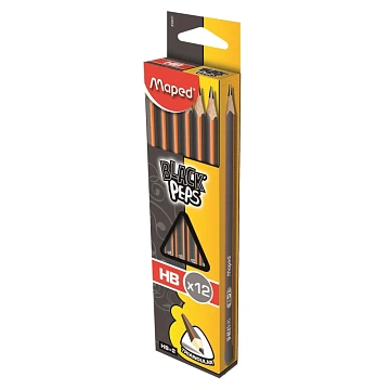 Карандаш ч/гр MAPED BLACK PEP'S НВ, треуг.