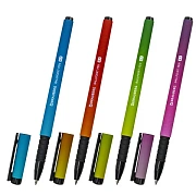 Ручка шариковая BRAUBERG SOFT TOUCH GRIP 'GRADE NEON', СИНЯЯ, мягкое покрытие, ассорти, узел 0,7 мм, 143710