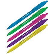 Ручка шариковая автоматическая Berlingo 'Triangle 110 RT Color' синяя, 0,7мм, трехгр., игол. стержень