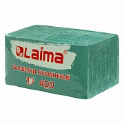 Салфетки бумажные 400 шт., 24х24 см, 'Big Pack', зелёные, 100% целлюлоза, LAIMA, 114728