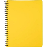 Бизнес-тетрадь А5,96л,кл,спир,пластик,тон.бл. Attache Bright colours Желтый