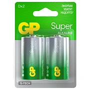 Батарейка GP Super G-Tech D (LR20) 13A алкалиновая, BC2 2шт