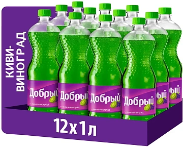 Напиток Добрый Киви-виноград газированный, 1л