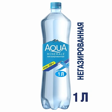 Аква Минерале без газа 1 литр, ПЭТ