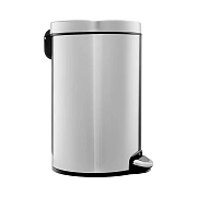 Мусорное ведро с педалью Merida Silent KIM414, 12л, матовый металлик, с внутренним ведром